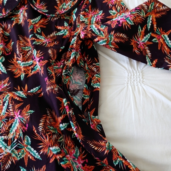 Hearts & Roses rockabilly tropical floral print midi dress. Size 12 - Picture 10 of 15